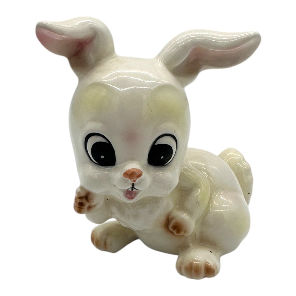 Quan Quan QQ Vintage Ceramic Bunny Rabbit Figure 4-Inch Collectible Accent